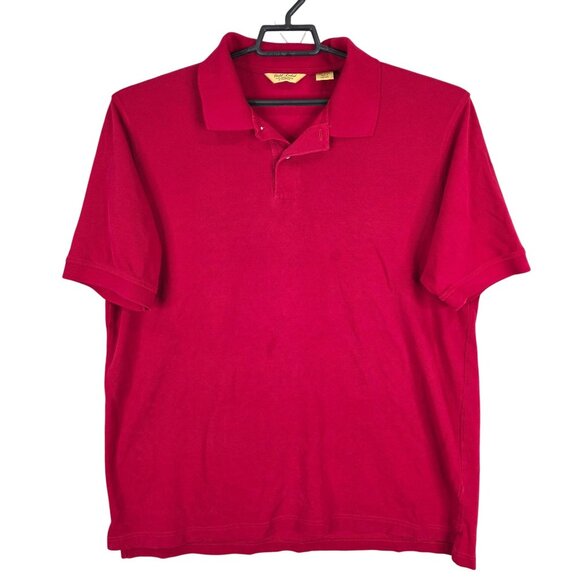 Mens Roundtree & Yorke Gold Label Red Polo Shirt Short Sleeve 100% Cotton XL - Picture 1 of 7